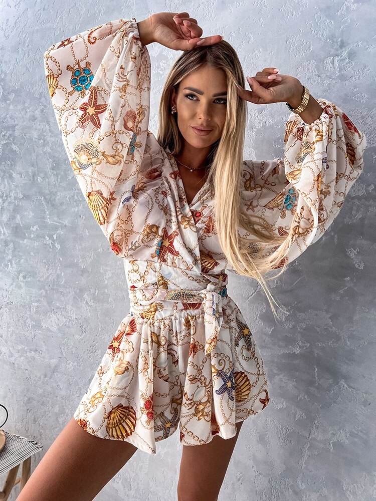 Lunessa Damen Wickeltop & Shorts Set | Leichtes Zweiteiliges Sommer Outfit