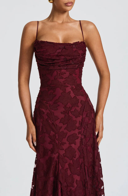 Bloomora Damen Maxikleid mit Blumenmuster | Leichtes V-Ausschnitt Sommerkleid
