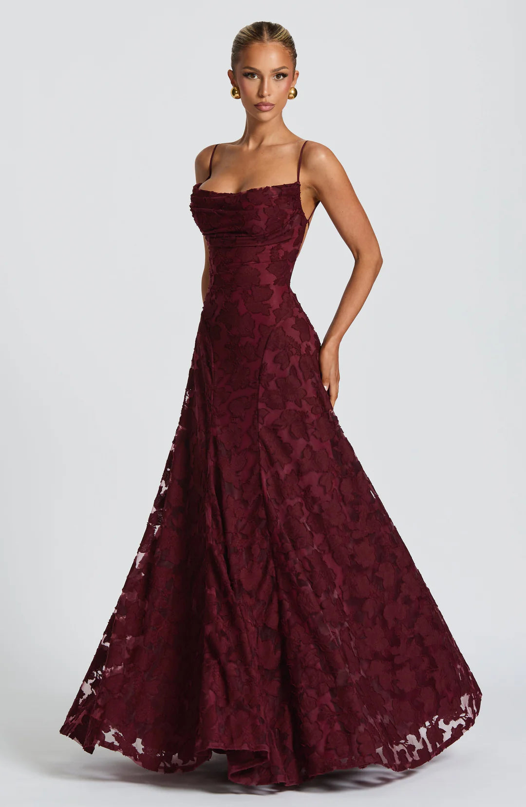 Bloomora Damen Maxikleid mit Blumenmuster | Leichtes V-Ausschnitt Sommerkleid