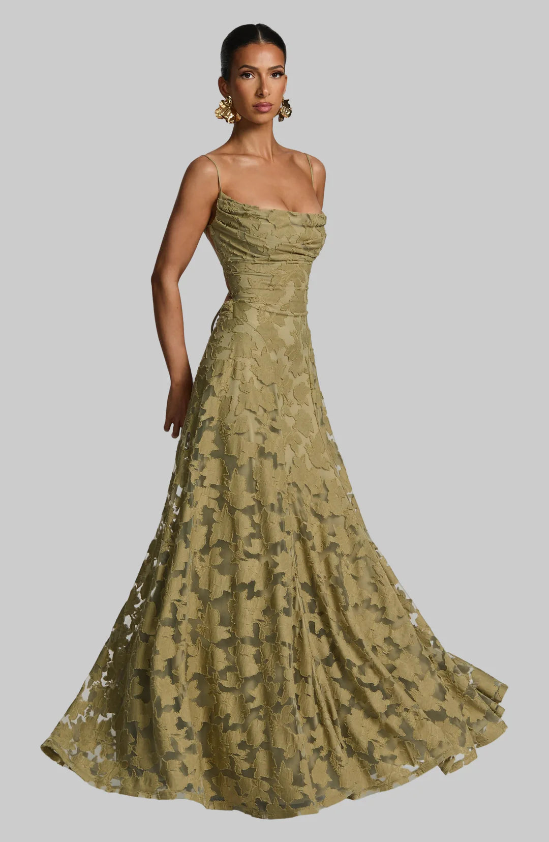 Bloomora Damen Maxikleid mit Blumenmuster | Leichtes V-Ausschnitt Sommerkleid