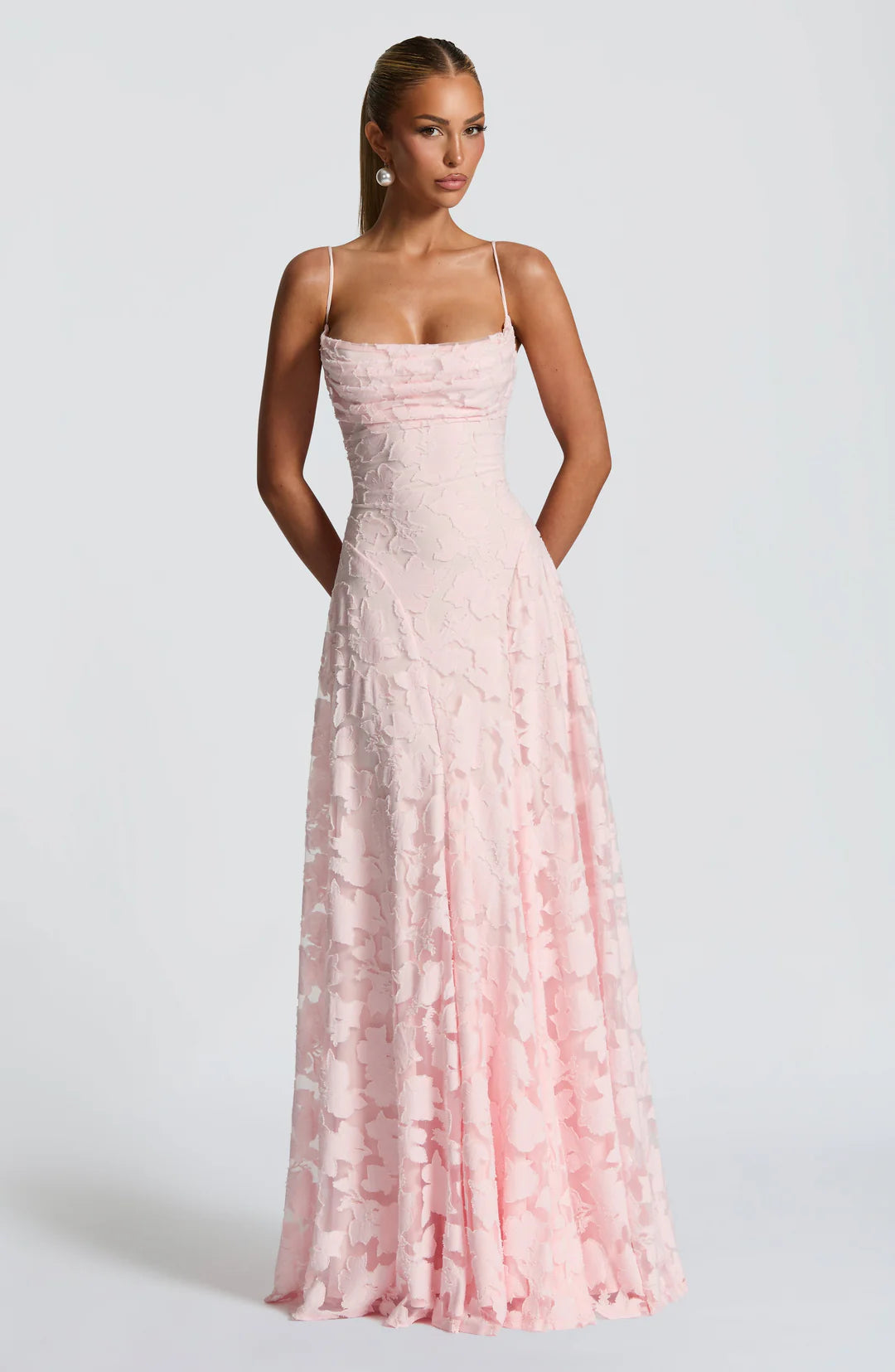Bloomora Damen Maxikleid mit Blumenmuster | Leichtes V-Ausschnitt Sommerkleid