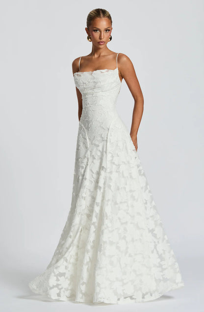 Bloomora Damen Maxikleid mit Blumenmuster | Leichtes V-Ausschnitt Sommerkleid