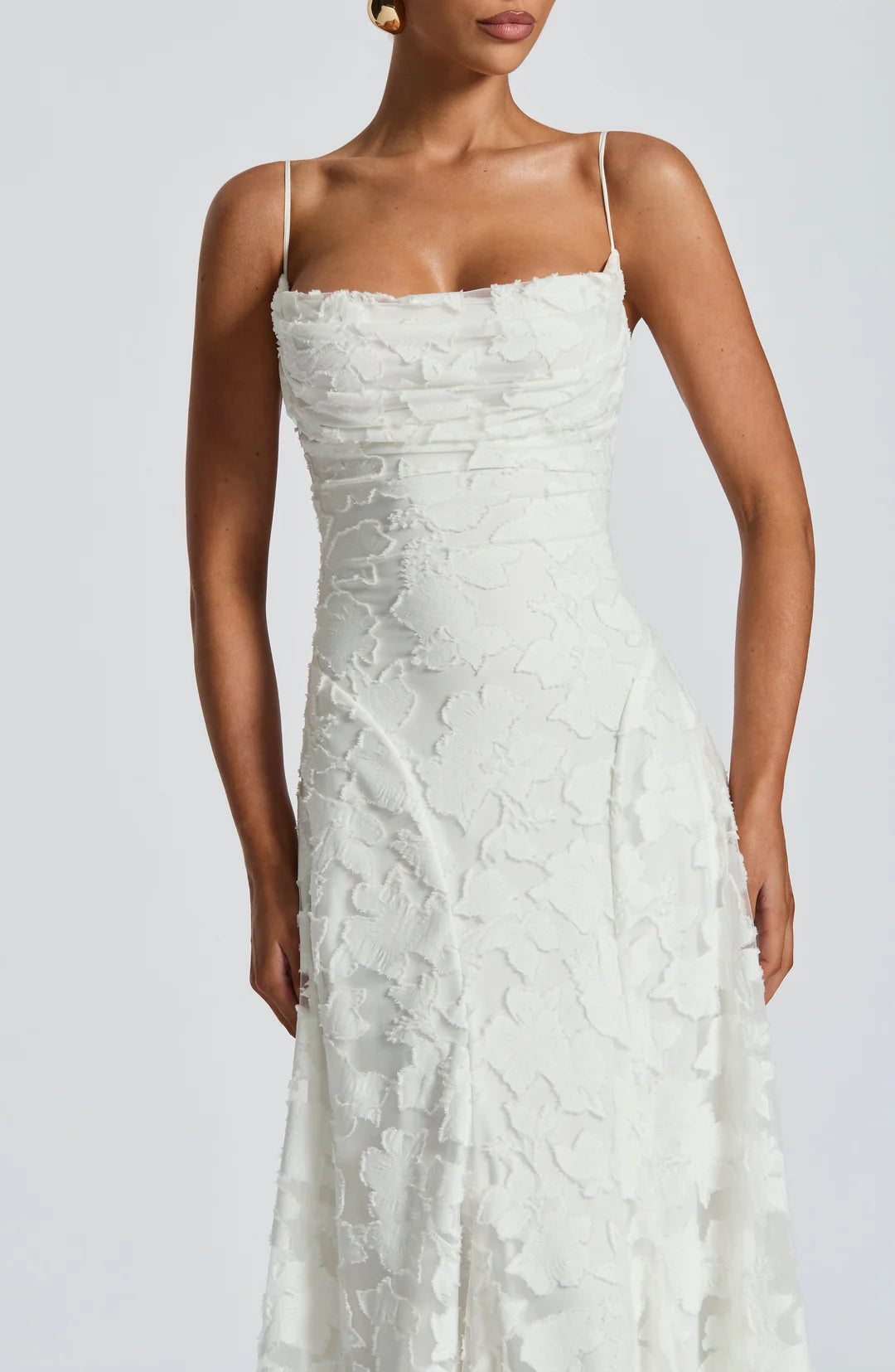 Bloomora Damen Maxikleid mit Blumenmuster | Leichtes V-Ausschnitt Sommerkleid