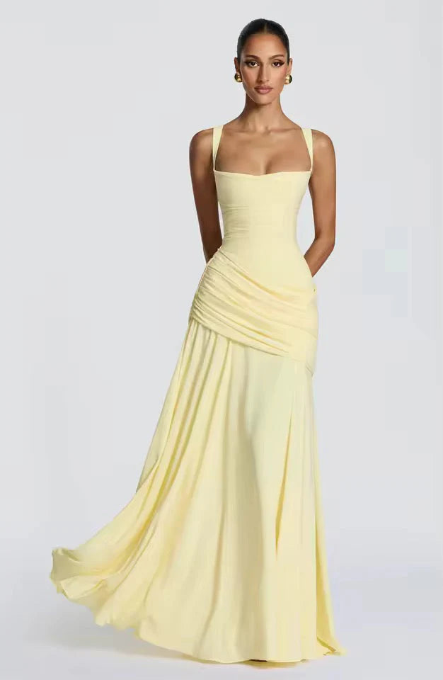 Élanora Damen Maxikleid mit Herzausschnitt | Elegantes Fit & Flare Abendkleid