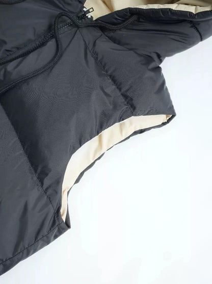 Reißverschluss-Detail Damen Steppweste Schwarz