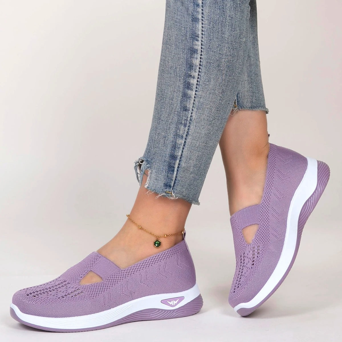 Karla Damen orthopädische Hausschuhe in Blau mit ergonomischer Sohle