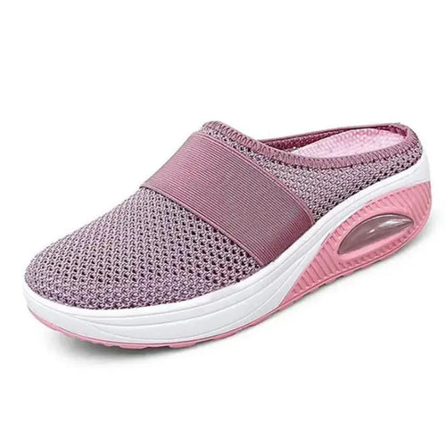 Vinja Damen orthopädische Pantoletten mit Plattformsohle in Rosa