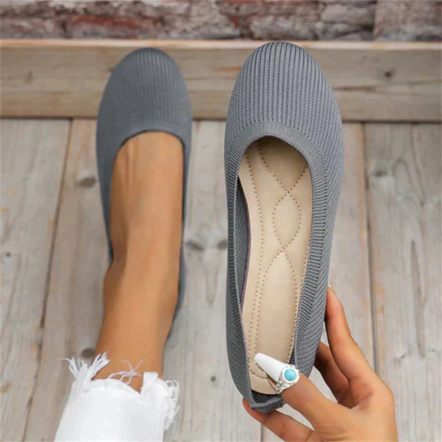 Lena orthopädische Slip-On Schuhe in Blau, Größen 35 bis 43 verfügbar