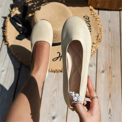 Detailansicht der gepolsterten Innensohle der Lena Damen Slip-On Schuhe