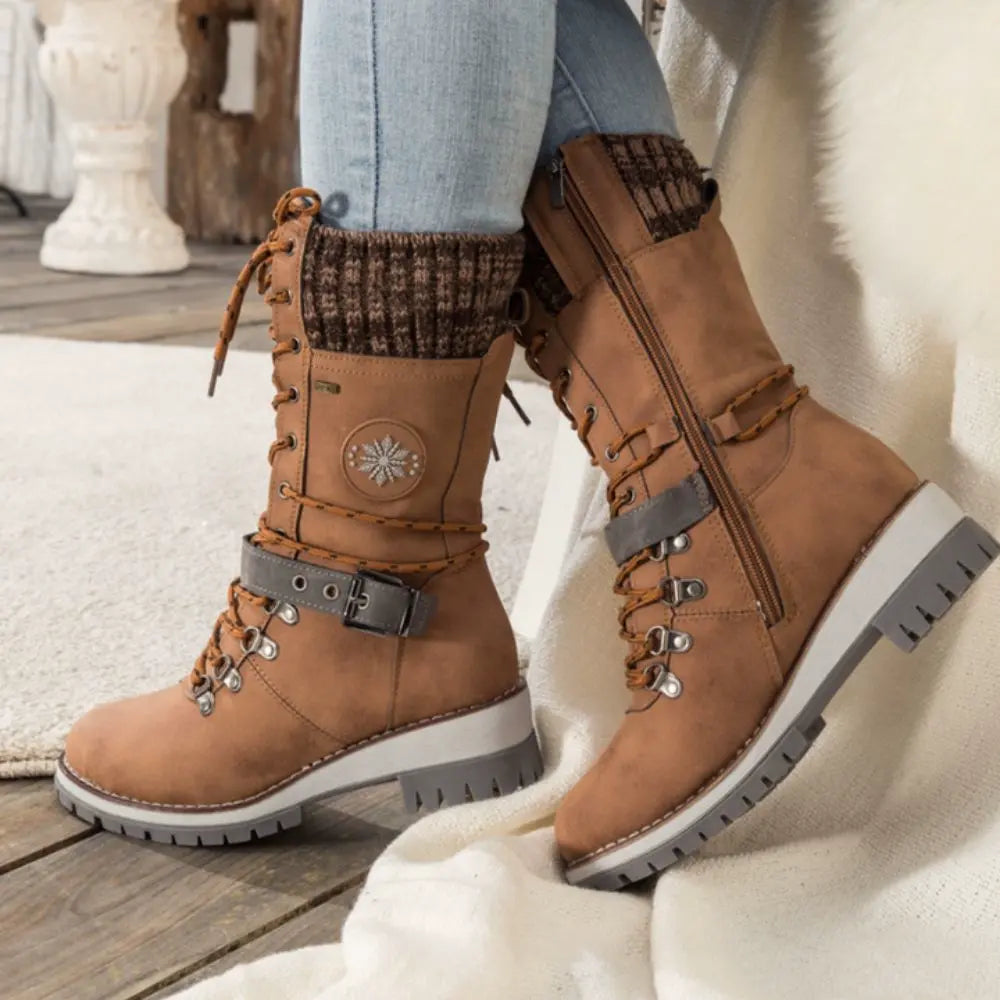 Wintara Damen Stiefel in Braun, Gesamtansicht