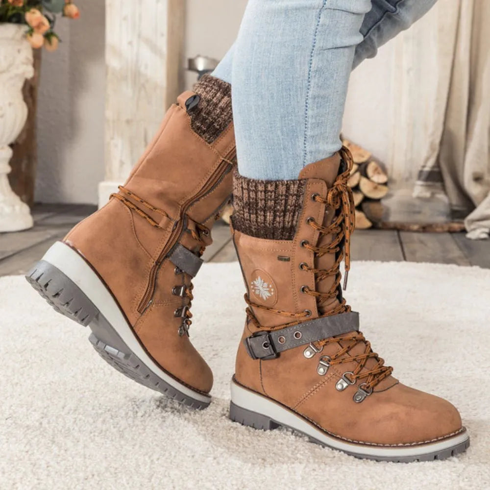 Wintara orthopädische Stiefel in Hellgrau, Seitenansicht