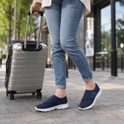 Brekka orthopädischer Schuh einfacher Einstieg weite Öffnung Schwarz