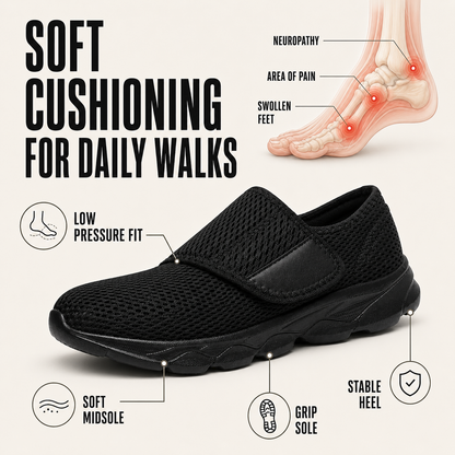 Brekka orthopädischer Schuh mit atmungsaktivem Mesh-Obermaterial in Blau