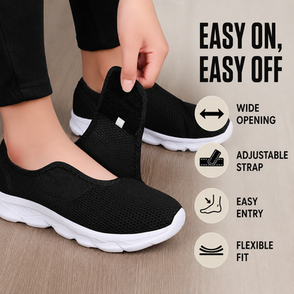Brekka Damen Walkingschuh Klettverschluss Nahaufnahme