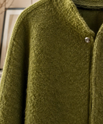 Damen Bouclé Bomber-Jacke in Anthrazit – Frontansicht
