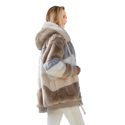 Plüschjacke Damen in Pink – Detailaufnahme Ärmel