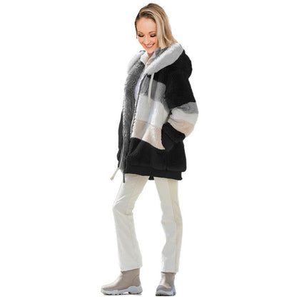 Multicolor Damen-Jacke mit langen Ärmeln, Seitenansicht