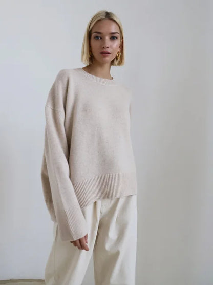 Celina Damen Pullover Grün – modischer Herbst-Pullover aus Polyester