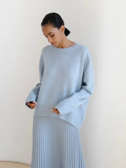 Celina Damen Pullover Detailansicht Rundhalsausschnitt – hochwertige Verarbeitung und Passform
