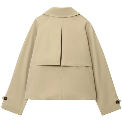 Damen Herbstmantel Khaki – kombinierbar für Stadt, Büro und Reisen