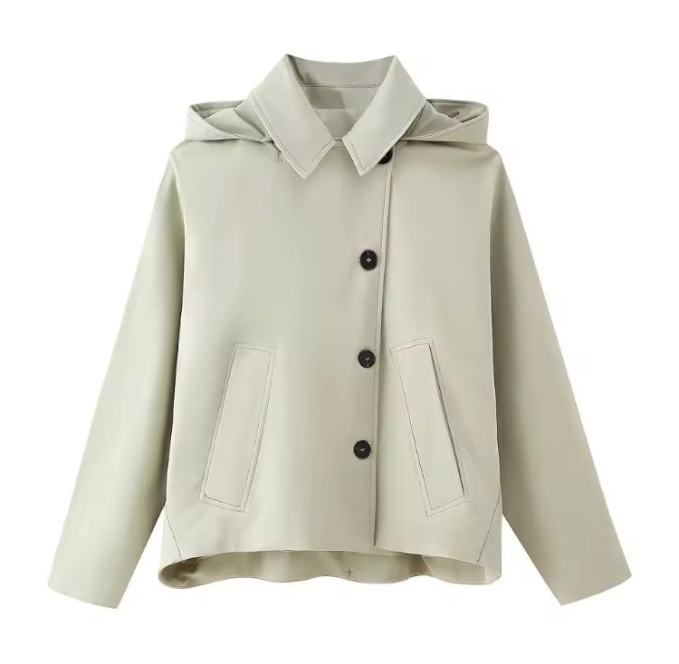 Rückenansicht Damen-Trenchcoat Vera in Bordeaux – figurbetonter Schnitt