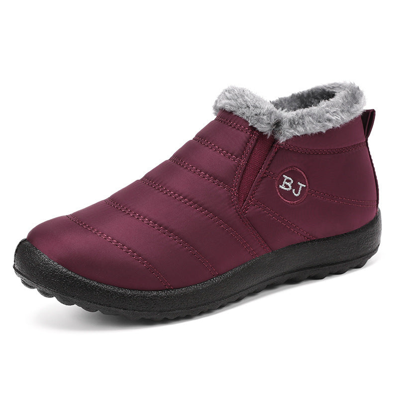 Fenja Damen Winter-Boots mit Kunstfellfutter in Kastanienbraun