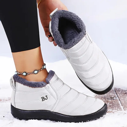 Fenja gefütterte Damenstiefel in Lila – Frontansicht