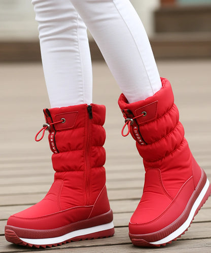 Kira Damen Puffer-Schneestiefel wasserdicht mit Sherpa-Futter in Schwarz