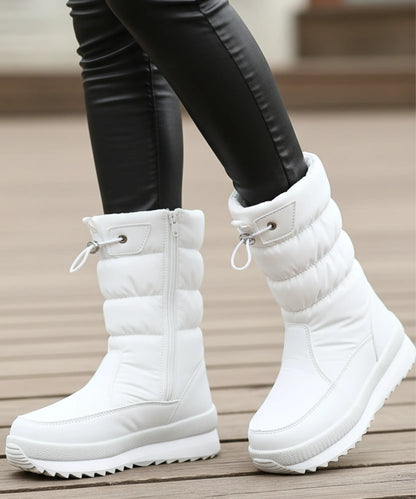 Wasserdichte Damen-Schneestiefel mit gestepptem Puffer-Schaft Seitenansicht