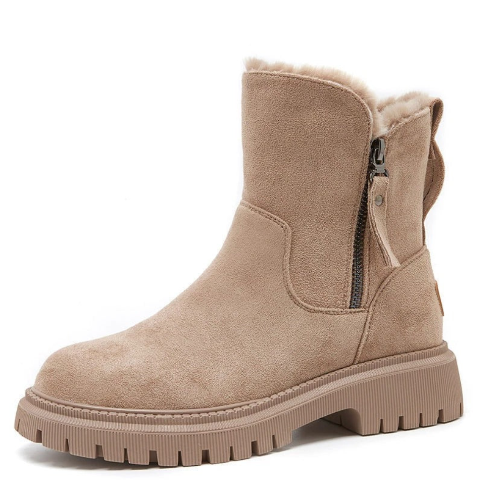 Damen Stiefel mit Reißverschluss – bequeme Passform und warmes Futter