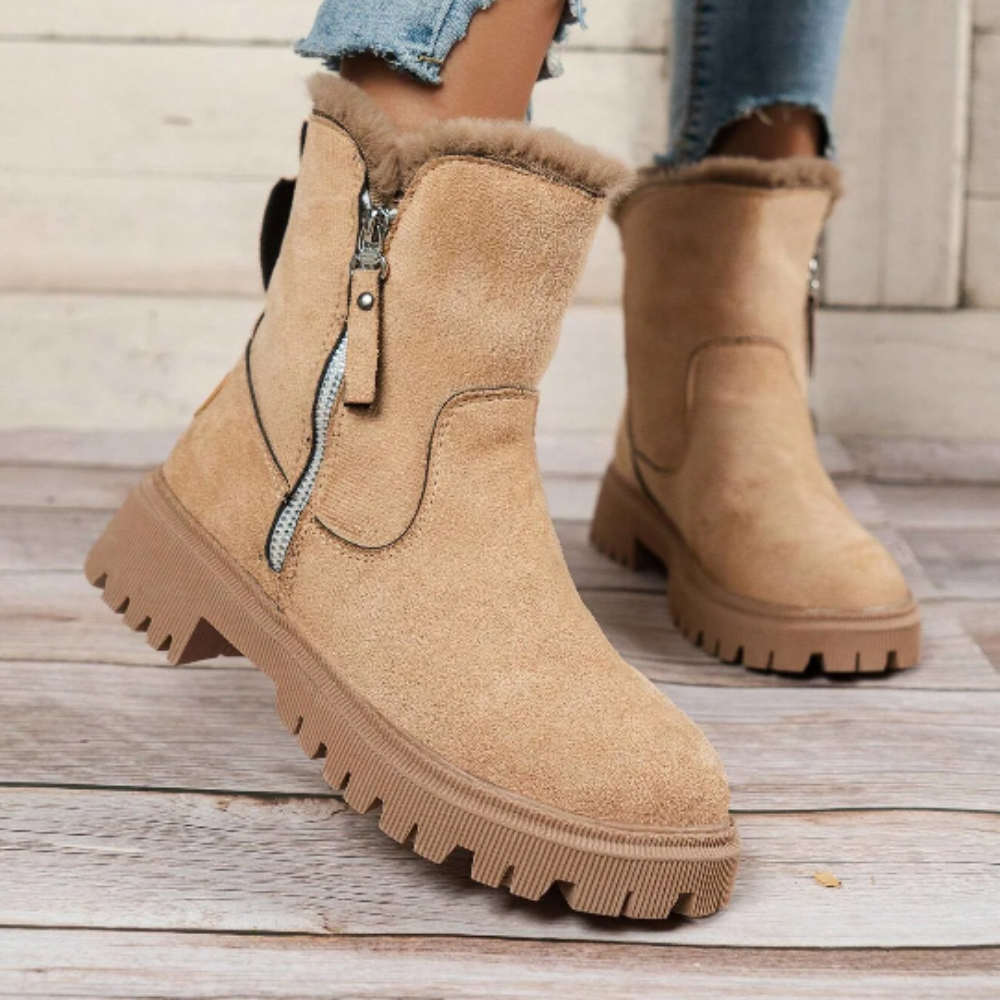 Damen Winterstiefel mit wasserabweisendem Synthetikleder – Detail
