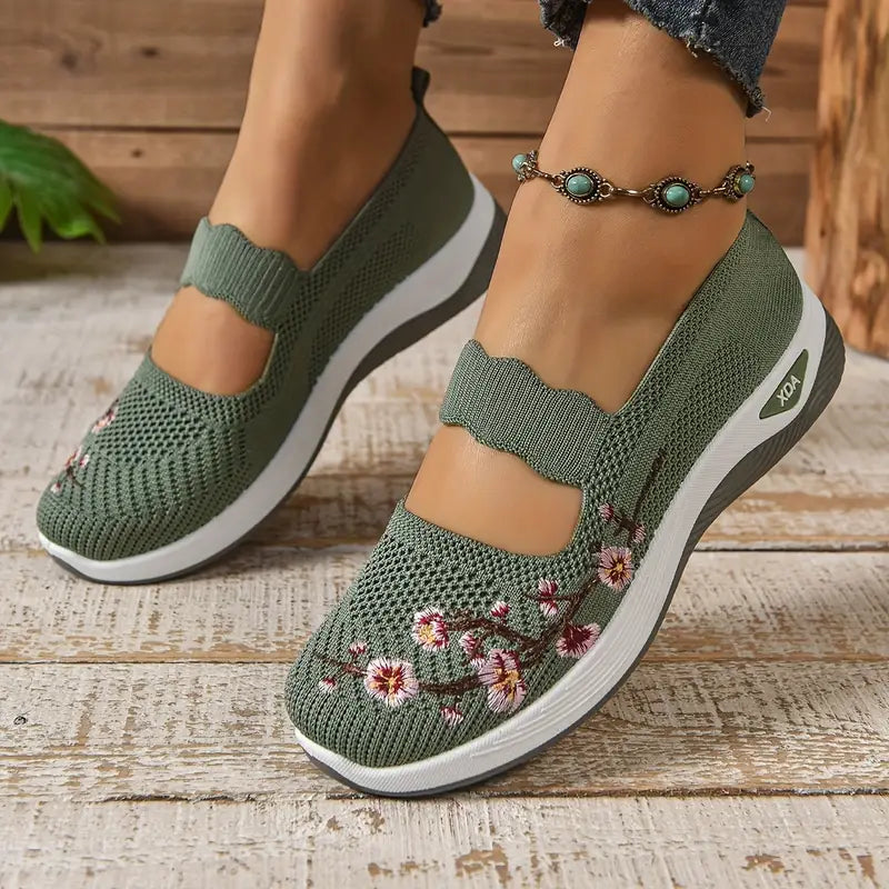 Fiora Damen Komfort-Sneaker mit Anti-Schweiß-System in Grün