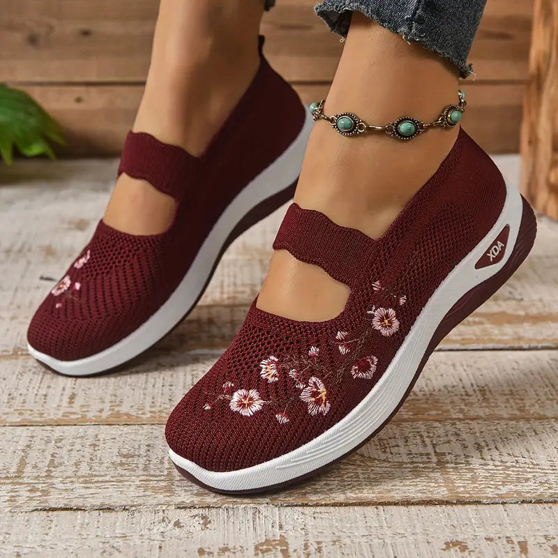 Fiora Damen-Sneaker in Rot mit Anti-Schweiß-Funktion