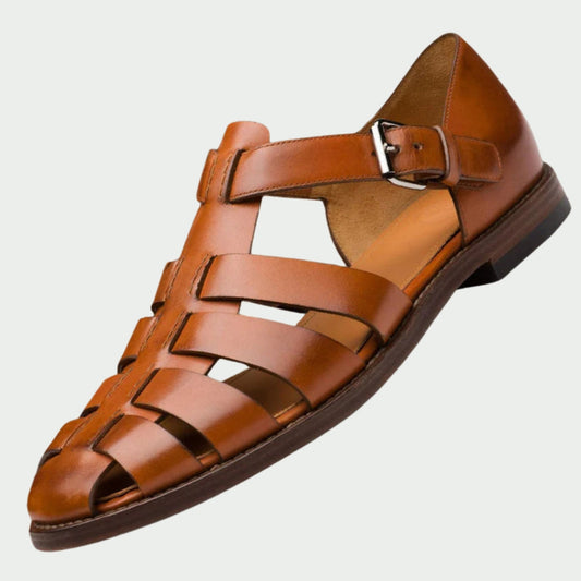 Owen™ flache Herren-Sandalen im Gladiator-Stil aus Leder