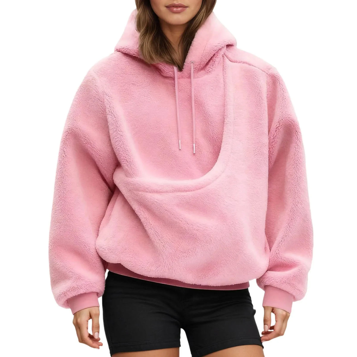 Fleece-Hoodie mit Haustier-Tasche – perfektes Geschenk für Hundemamas