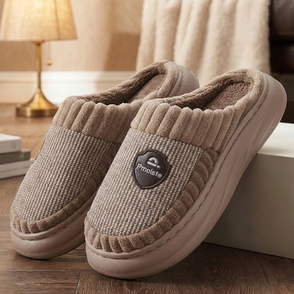 Halvara Damen Slip-on Hausschuhe in Blau – Detailansicht der Innenauskleidung