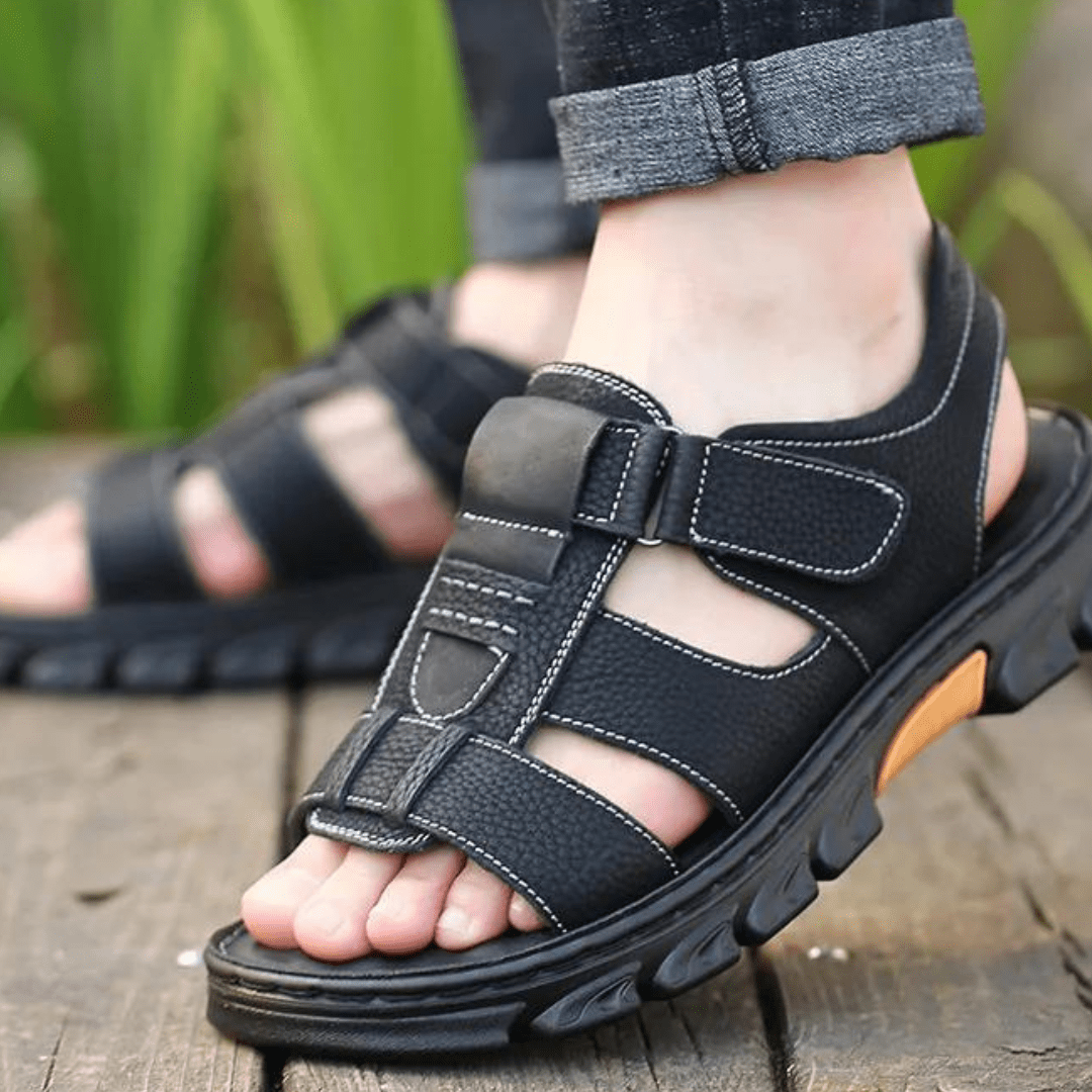 Herren Sandalen mit Bogenstütze und offenem atmungsaktivem Design