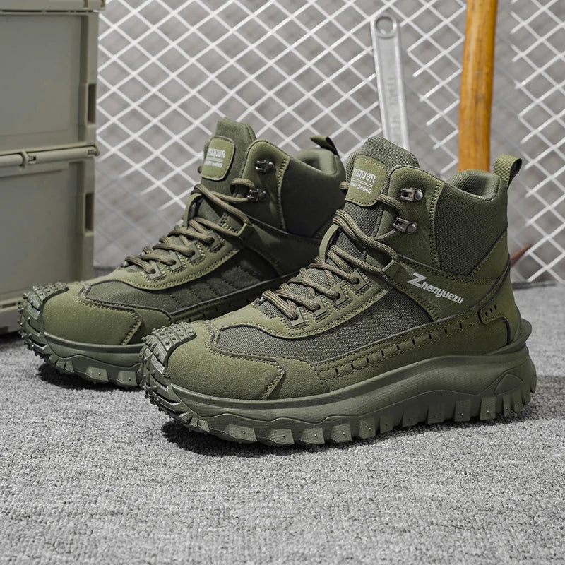 Herren Laufschuh in Beige mit verstärkter Struktur und Dämpfung