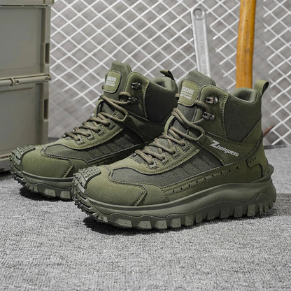 Herren Laufschuh in Beige mit verstärkter Struktur und Dämpfung