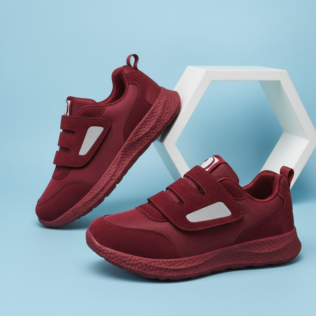 Davio Sneaker Paar Schwarz und Rot nebeneinander