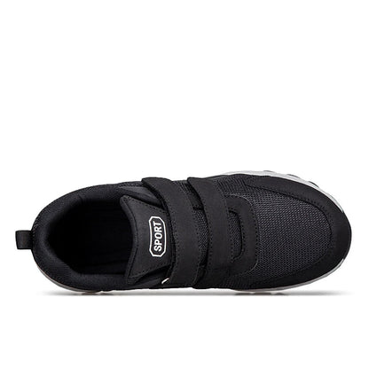 Orthopädische Walkingschuhe für Herren mit geschwollenen Füßen – Schwarze Ausführung