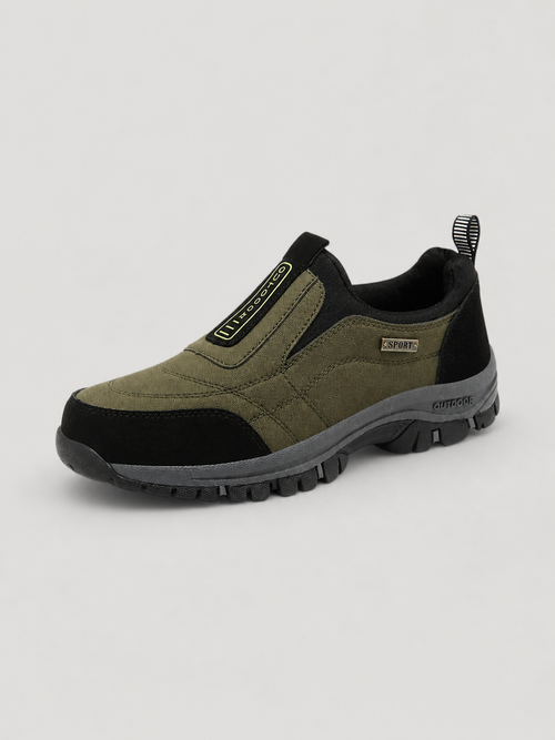Benno Herren Slip-On Walkingschuhe in Grün – Seitenansicht