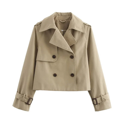 Crop-Jacke Damen Khaki – High-Waist-Schnitt ideal zum Layern im Alltag