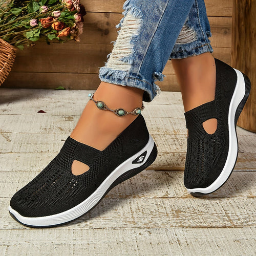 Lena Komfort-Sneaker in Schwarz für Damen – Seitenansicht