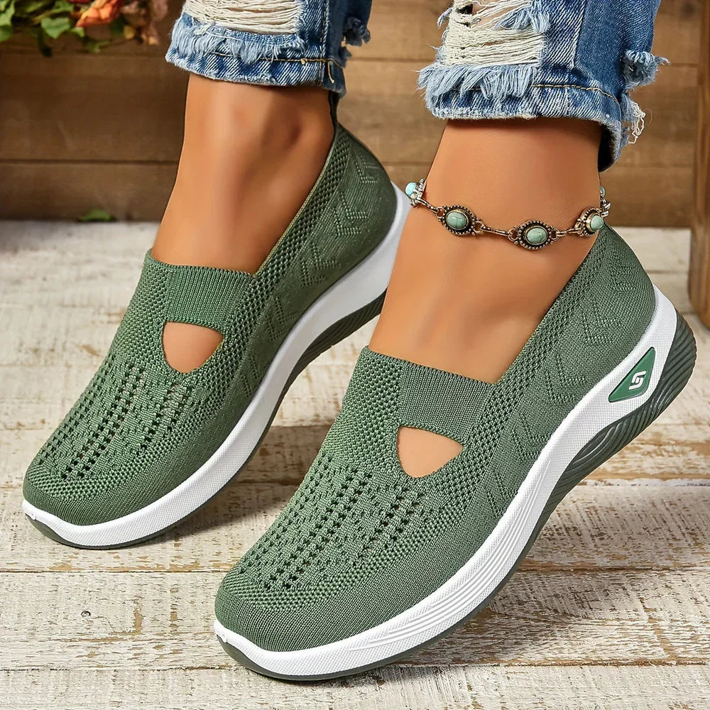 Grüne Damen Sneaker Lena mit Anti-Schweiß-System