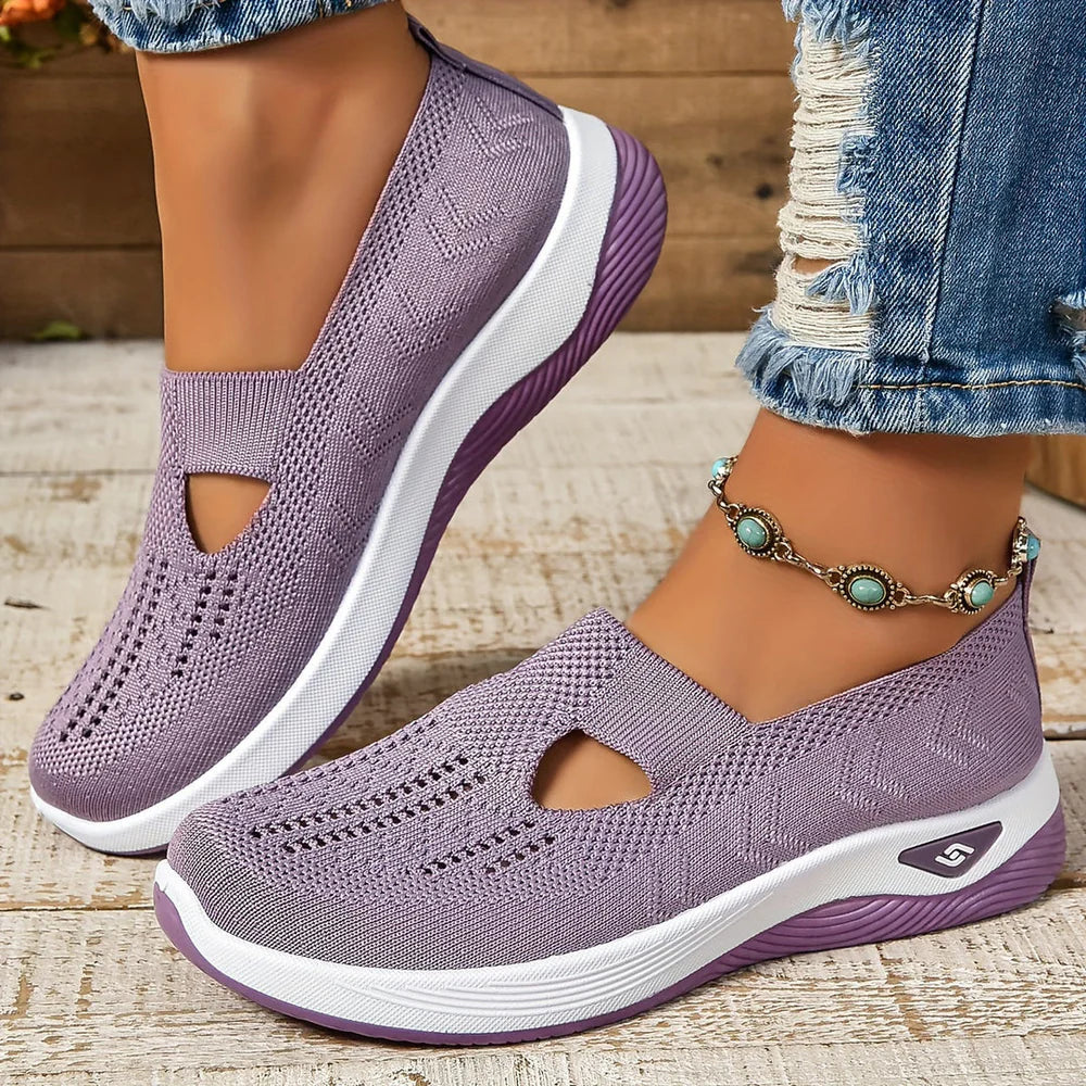 Lena Sneaker in Lila – Detailansicht Sohle und Stützfunktion
