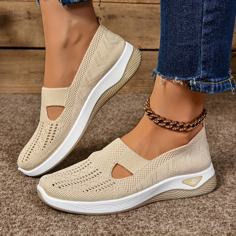 Lena Damen Sneaker in Hellgelb – leicht und komfortabel