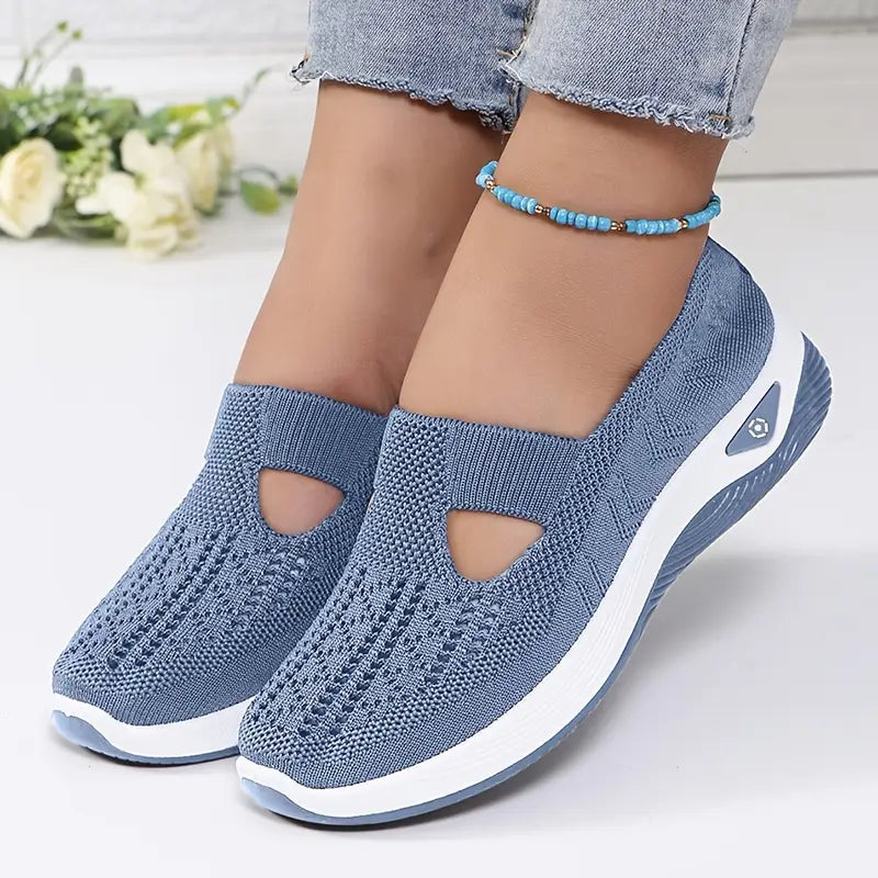 Blaue Lena Komfort-Sneaker mit optimaler Fußausrichtung