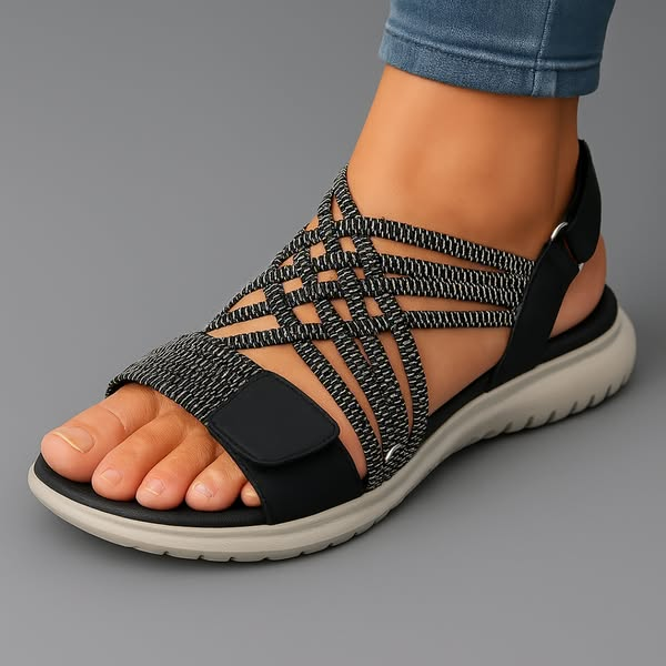 Lena Damen Sandalen in Schwarz, Blau, Grün und Beige – leicht und komfortabel