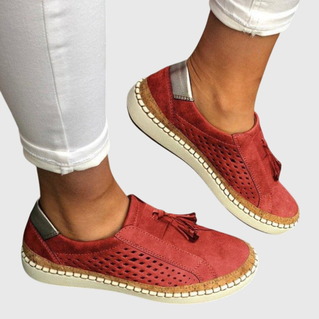 Lena orthopädische Slip-Ons in Blau – leichtes atmungsaktives Design